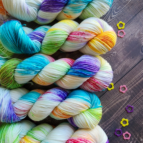 Hand Dyed Rainbow Yarn