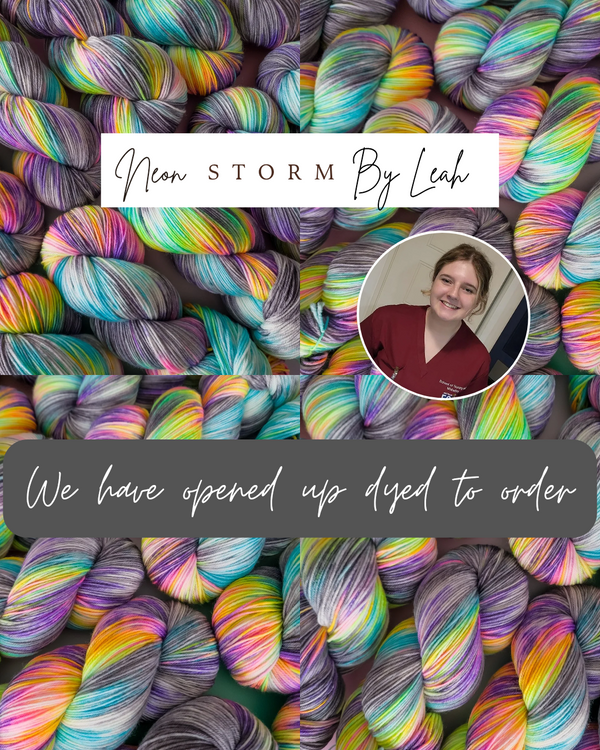 Dyed to order Neon storm by Leah