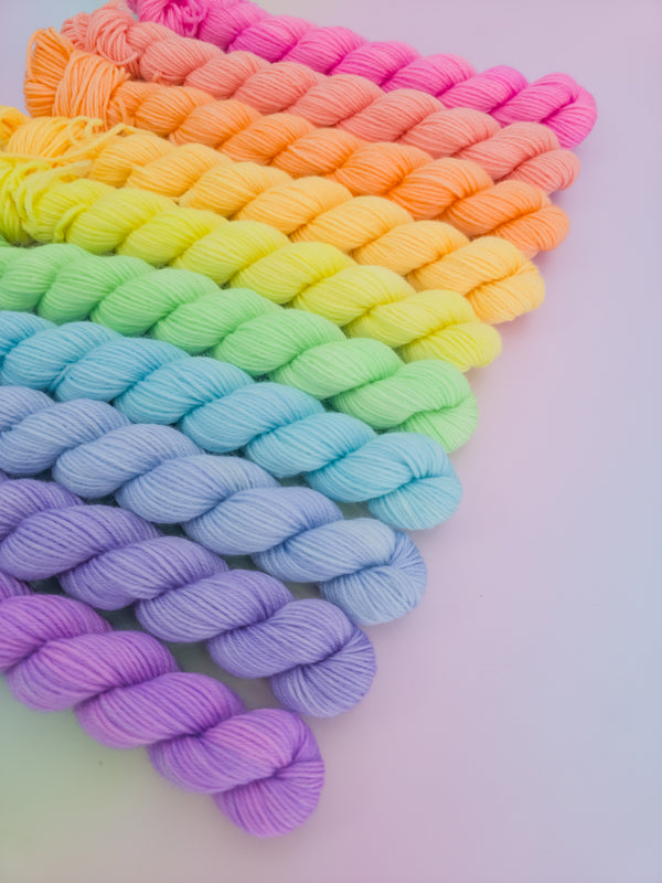 Rainbow tide set-dyed to order